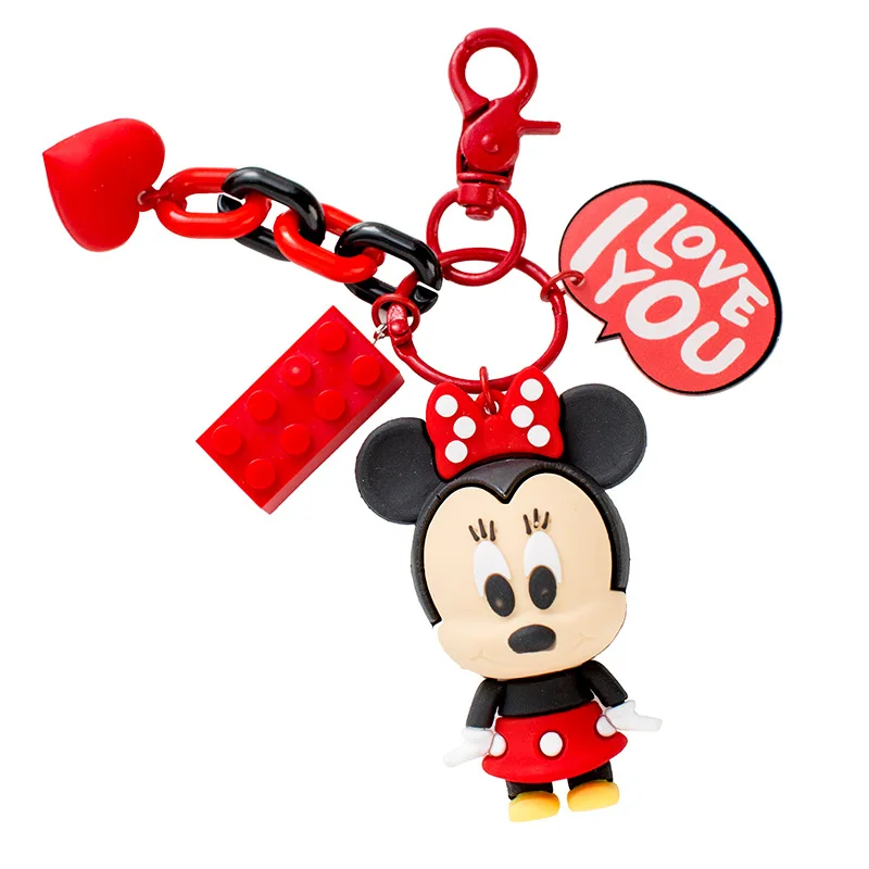 

Disney Children Doll Mickey Mouse Donald Duck Keychain Bag Pendant Small Gift Key Chain Accessories Event Souvenirs Keyrings