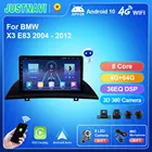 Автомагнитола JUSTNAVI QT5 для BMW X3 E83 2004-2012, 2 din, Android 10,0, GPS, 4 + 64 ГБ