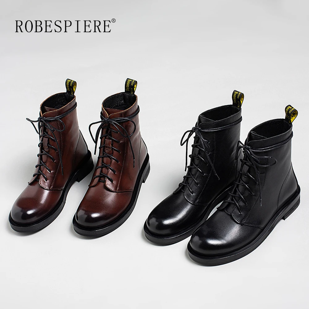 Женские ботильоны на толстой плюшевой подкладке ROBESPIERE зимние водонепроницаемые