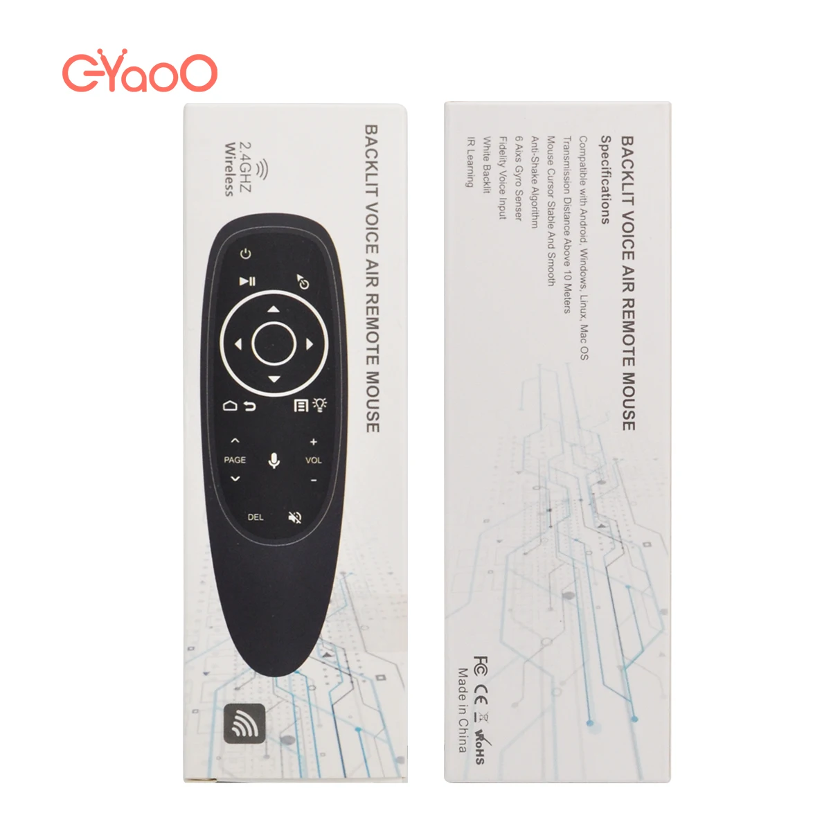 

G10S Pro Voice Remote Control 2.4G Wireless Air Mouse Gyroscope IR Learning for Android tv box HK1 H96 Max X96 mini