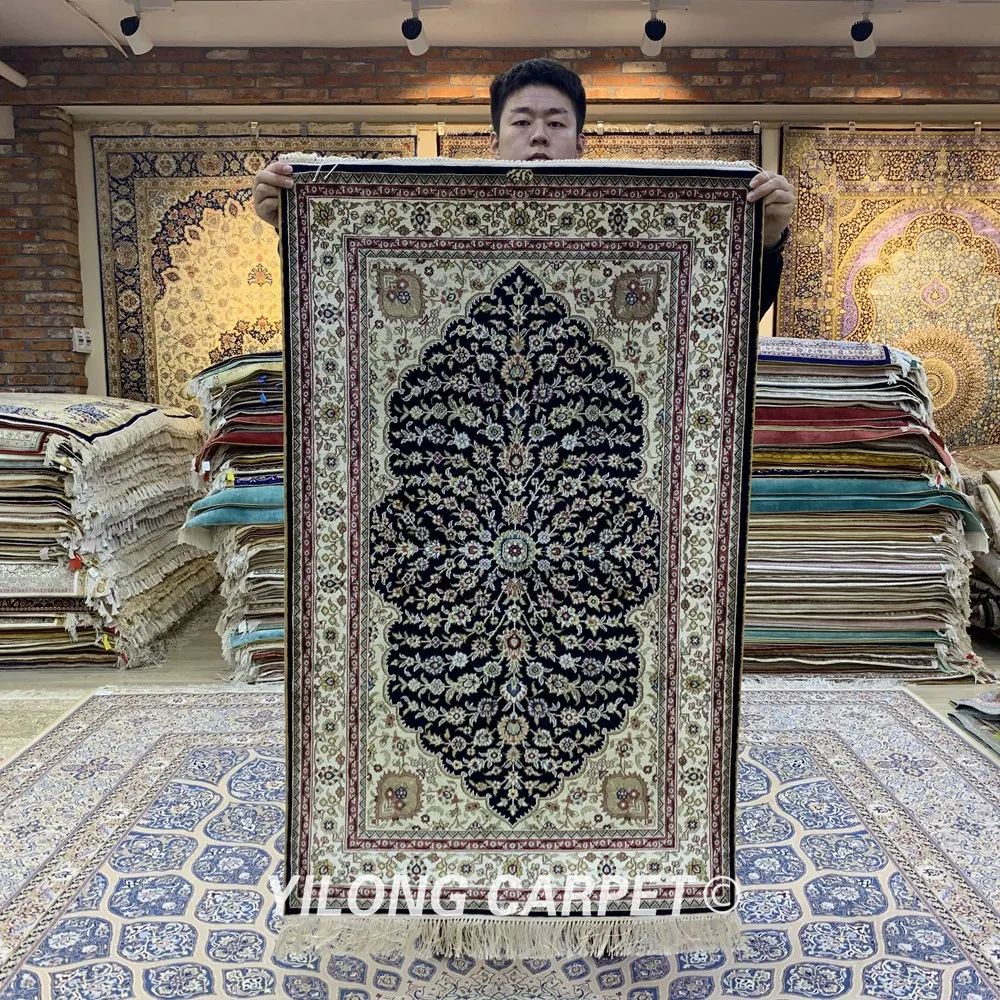YILONG 2 5 'x4' шелк персидский Восточный ручной работы Древо жизни Молитвенный