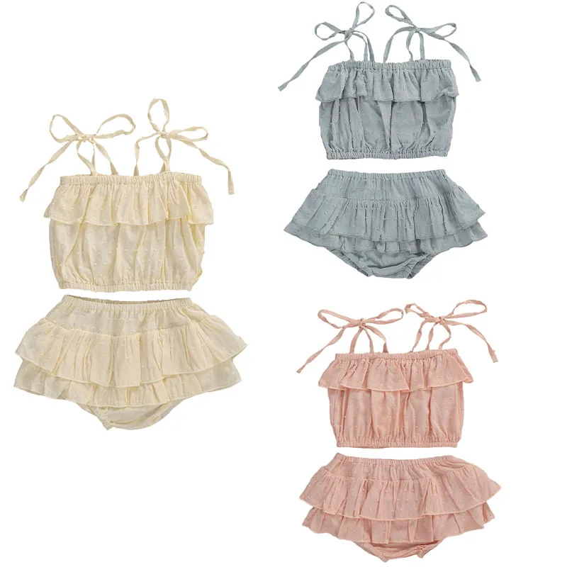 Летнее платье для маленьких девочек Одежда детей с года до трех лет и комплект