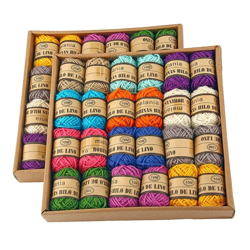 Пеньковая веревка сделай сам Цветной Шнур 10 метров в рулоне шнур для украшения