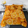 BlessLiving Orange Quilt Sets Healthy Food Summer Comforter 3pcs Sweet Bedding Sliced Closeup Fruits Colcha Verano Queen King 1