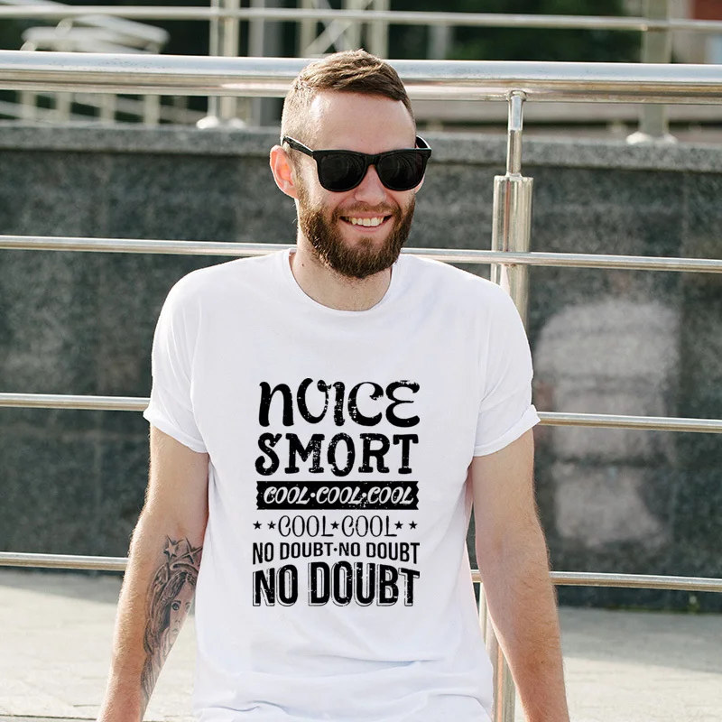 

April Fool Day Cool, No Doubt 3D Printed Slim Fit Tees Cheap Fashion Tops Prevalent Graphic Tee Shirts Boyfriend Gift