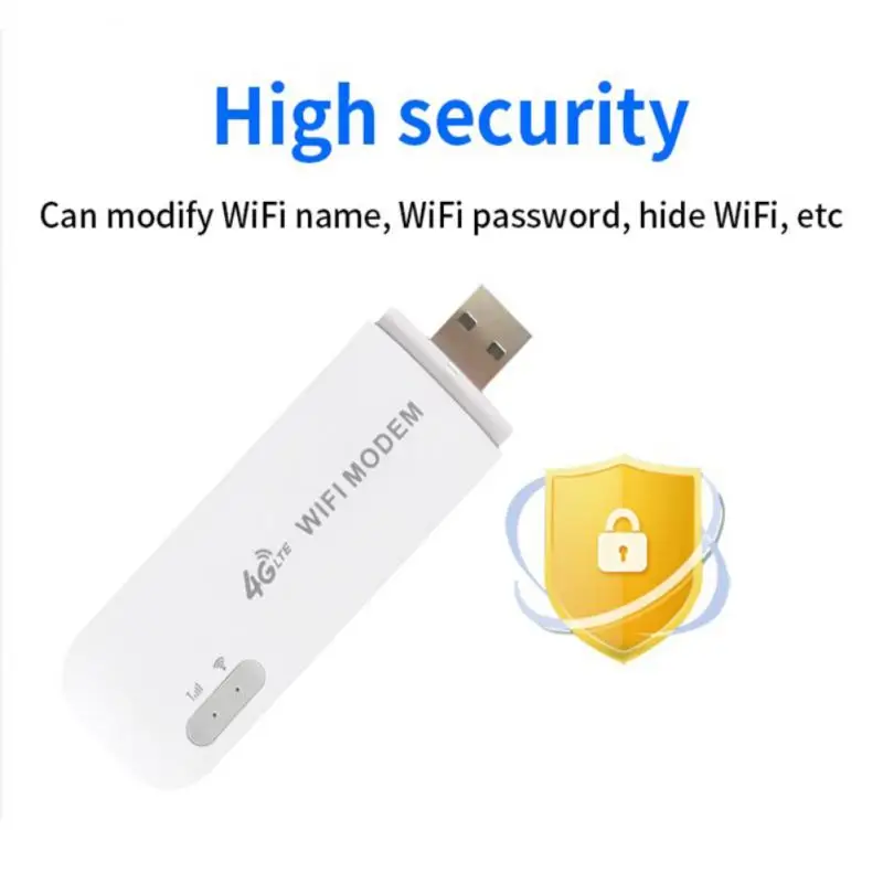 

3G 4G Wifi Router Dongle Antenna CPE Mobile Wireless LTE USB Modem Nano SIM Card Slot Pocket Hotspot 4G-LTE/FDD:B1/B3/B7/B8/B20