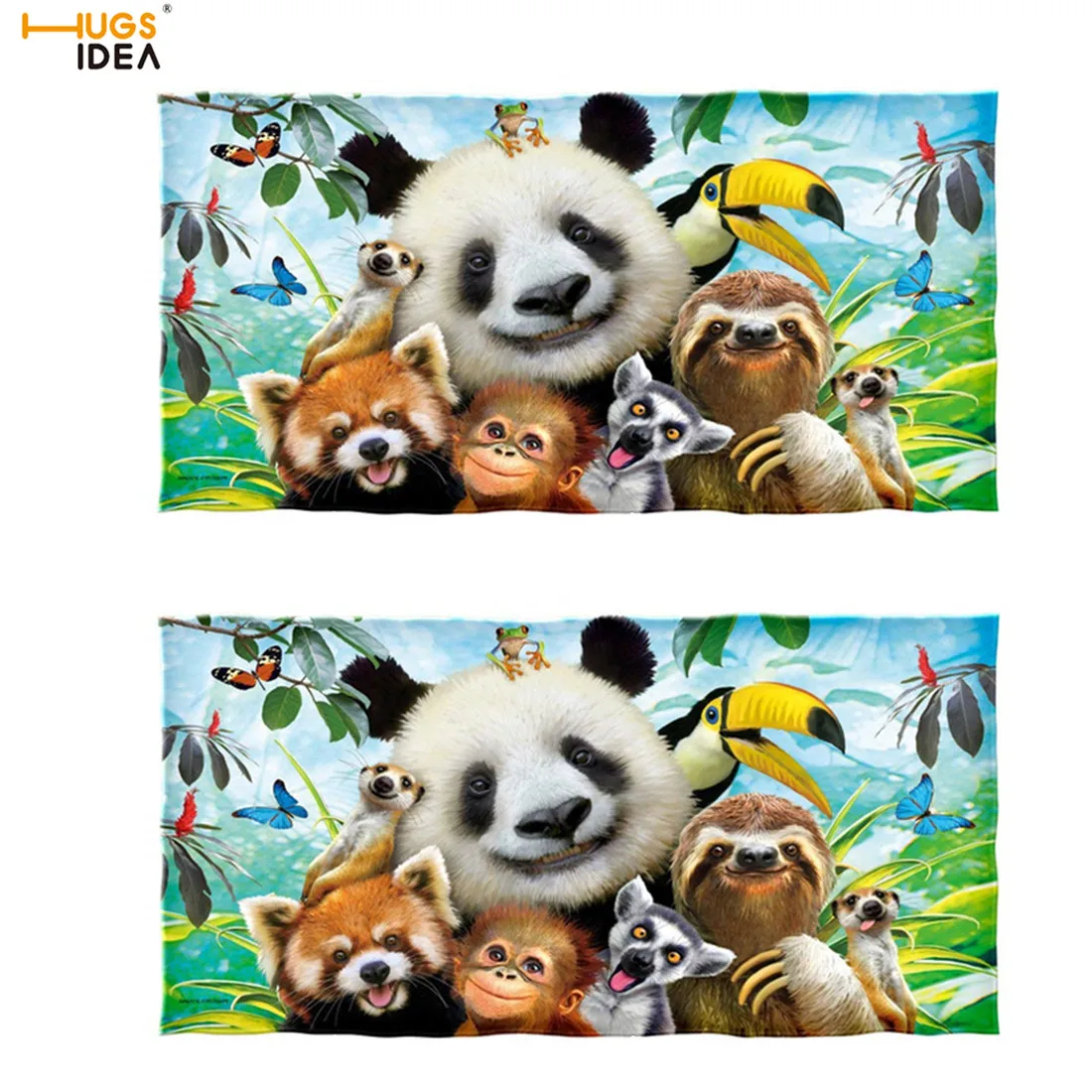 HUGSIDEA 2 шт. для собак и кошек коллаж селфи принт пляжные Полотенца Тавель