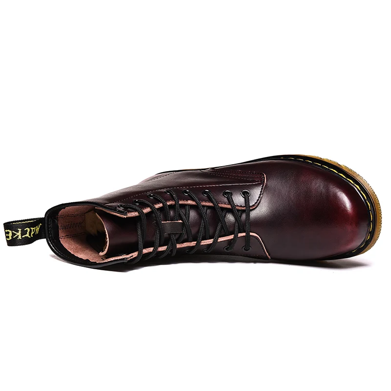 Мужские кожаные туфли до щиколотки водонепроницаемые для улицы рабочая обувь