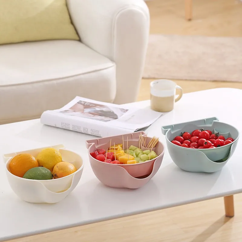 

Home Multi-functional Double Layer Draining Basket Vegetable Basin Fruit Eco-Friendly Storage Basket New arrive