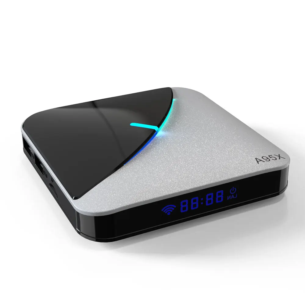 A95X F3 Air Smart Android tv Box S905X3 2 Гб ОЗУ 16 Гб ПЗУ 5G wifi bluetooth 4,0 Android 9,0 4K 8K телеприставка с 6 RGB светильник