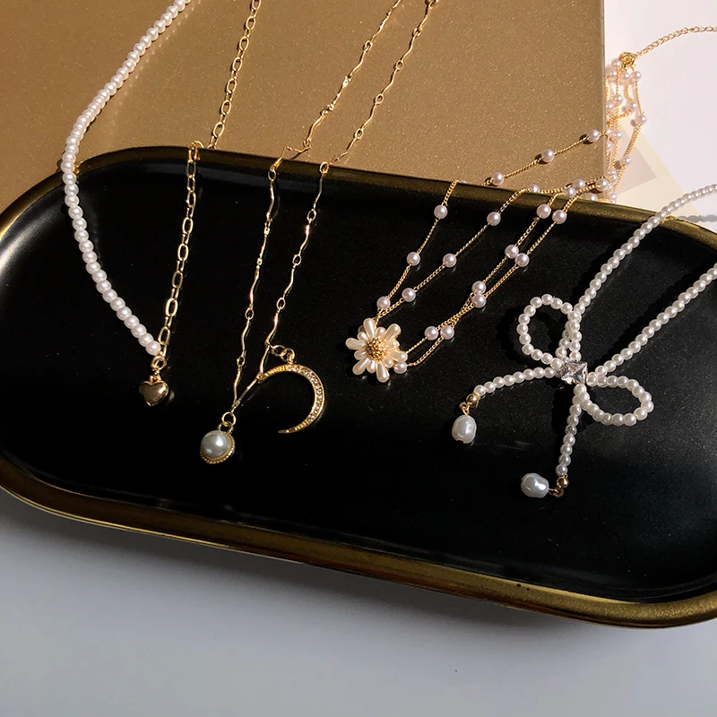 Модное ожерелье женское ювелирное изделие имитирующее Белый Блестящий Жемчуг