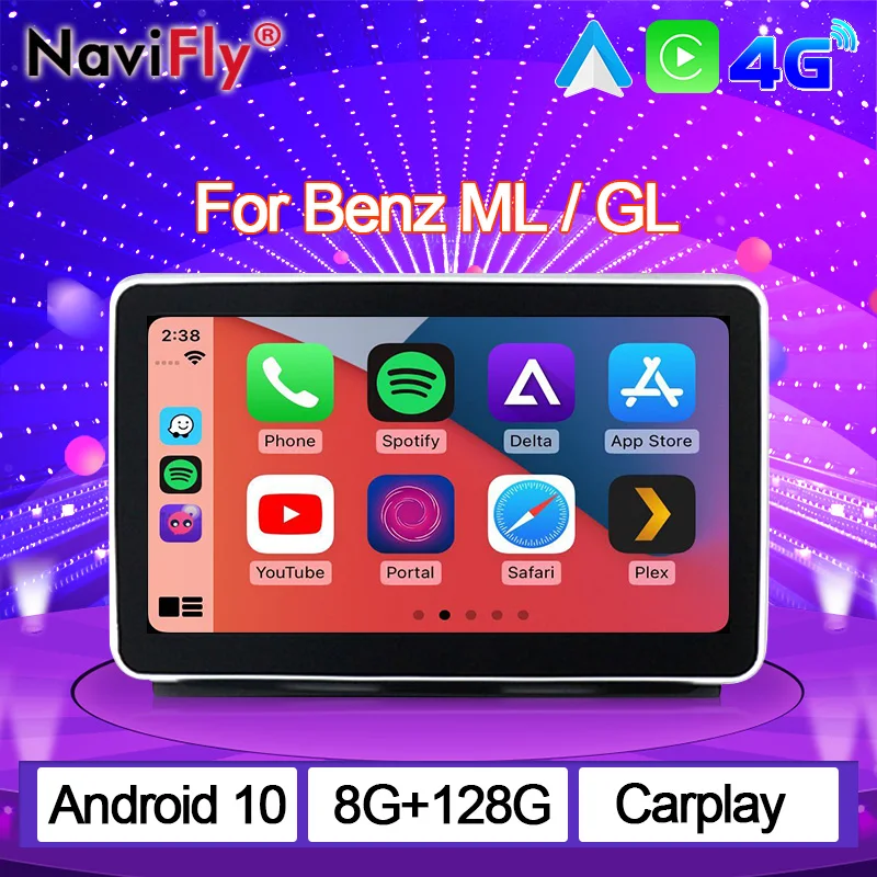 NaviFly 8 Гб 128 ГБ Android Автомобильная Мультимедийная система для Benz ML W166/GL X166 ML320 ML350 ML400