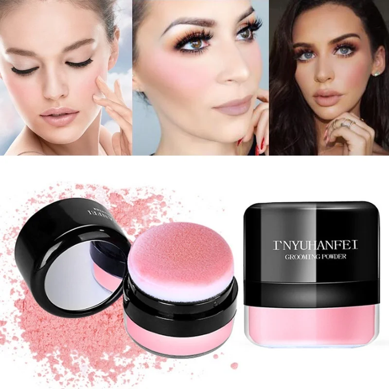 1 шт. румяна макияж косметика натуральные прессованные пудра палитра