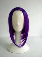anime raven cosplay wigs 35cm short purple bob heat resistant synthetic hair wig wig cap
