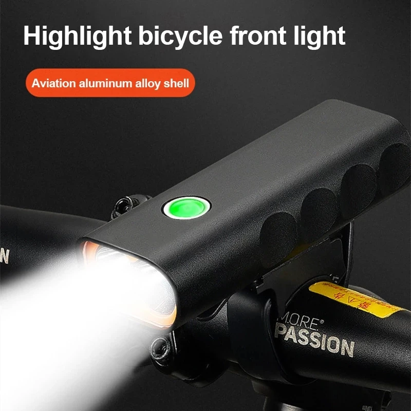 

New Bicycle Light Aluminum Alloy Waterproof Cycling Headlights Ultra-light USB Charging Double T6 Bike Lamp Cycling Accessories