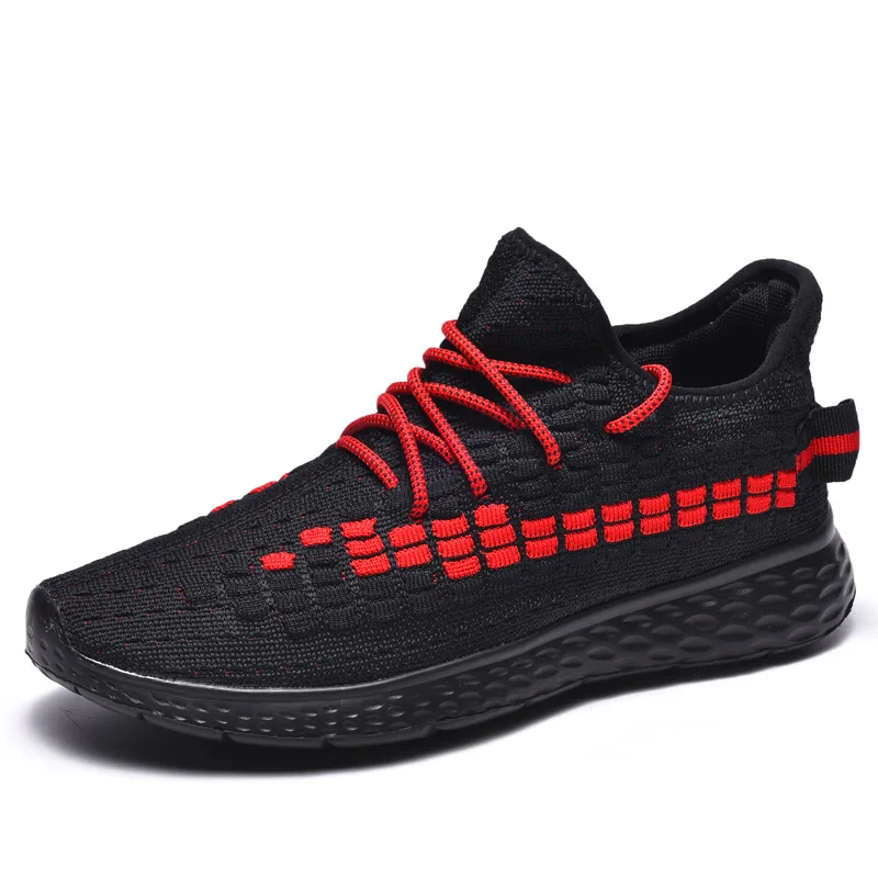 

Men's Spring Shoes Flying Weave Light Ru nning Shoes size 48 Sneakers Outdoor Jogging Walking Mesh Tenis Sport Shoes For Men