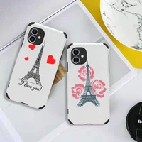 eiffel tower romantic lanscape phone case lambskin leather for iphone 12 11 8 7 6 xr x xs plus mini plus pro max shockproof