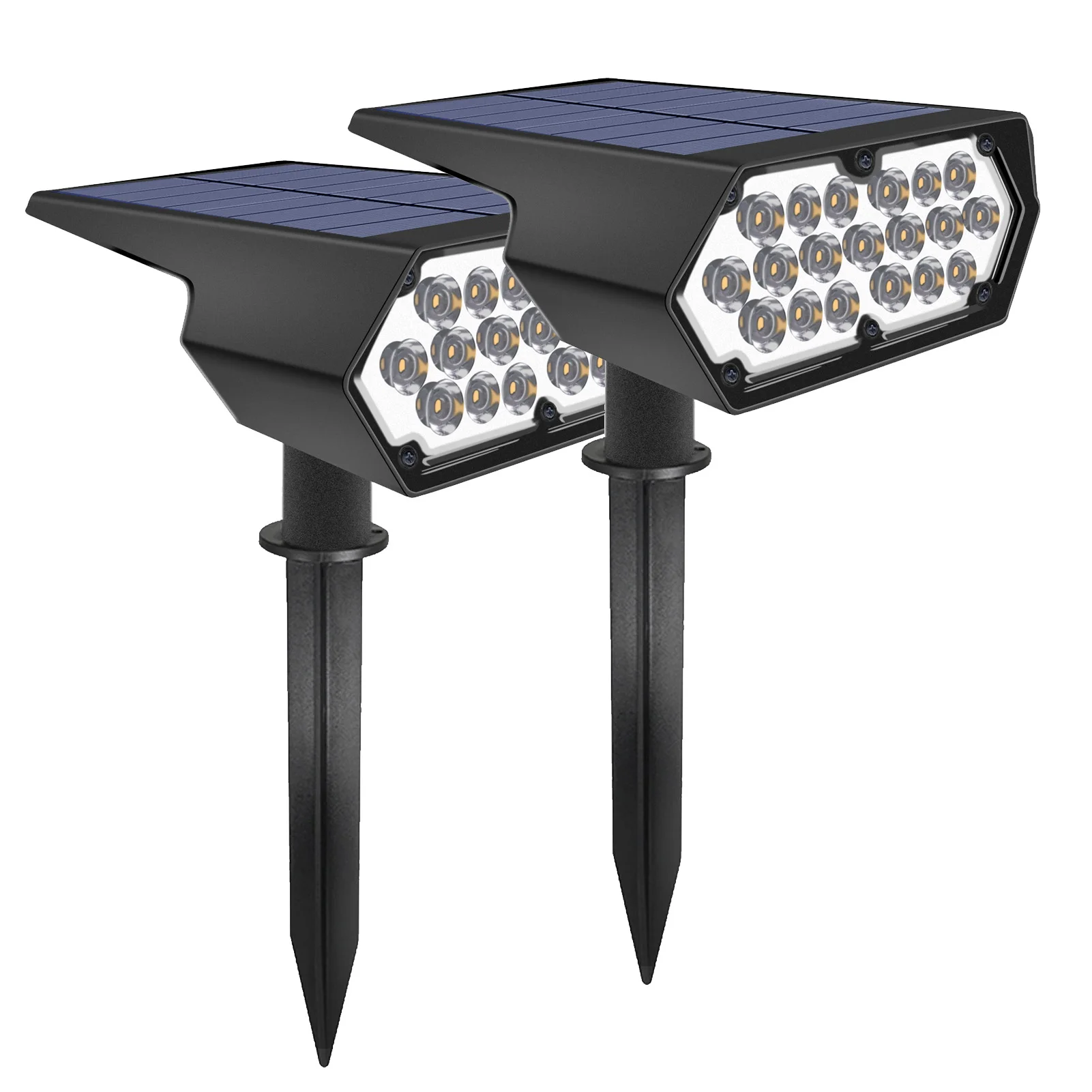 

2 в 1, настенный светильник на солнечной батарее, 19 светодиодов