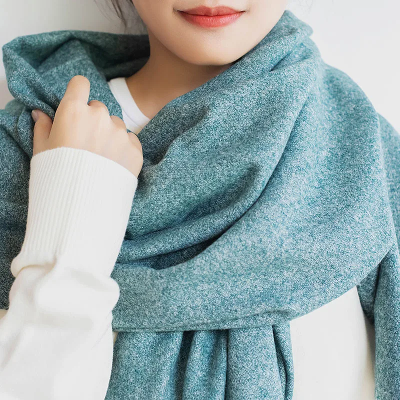 Cashmere Scarf Women Winter Solid Long Pashmina Shawl Female Soft Warm High Quality Large Bandana Blanket Blue,Orange,Khaki