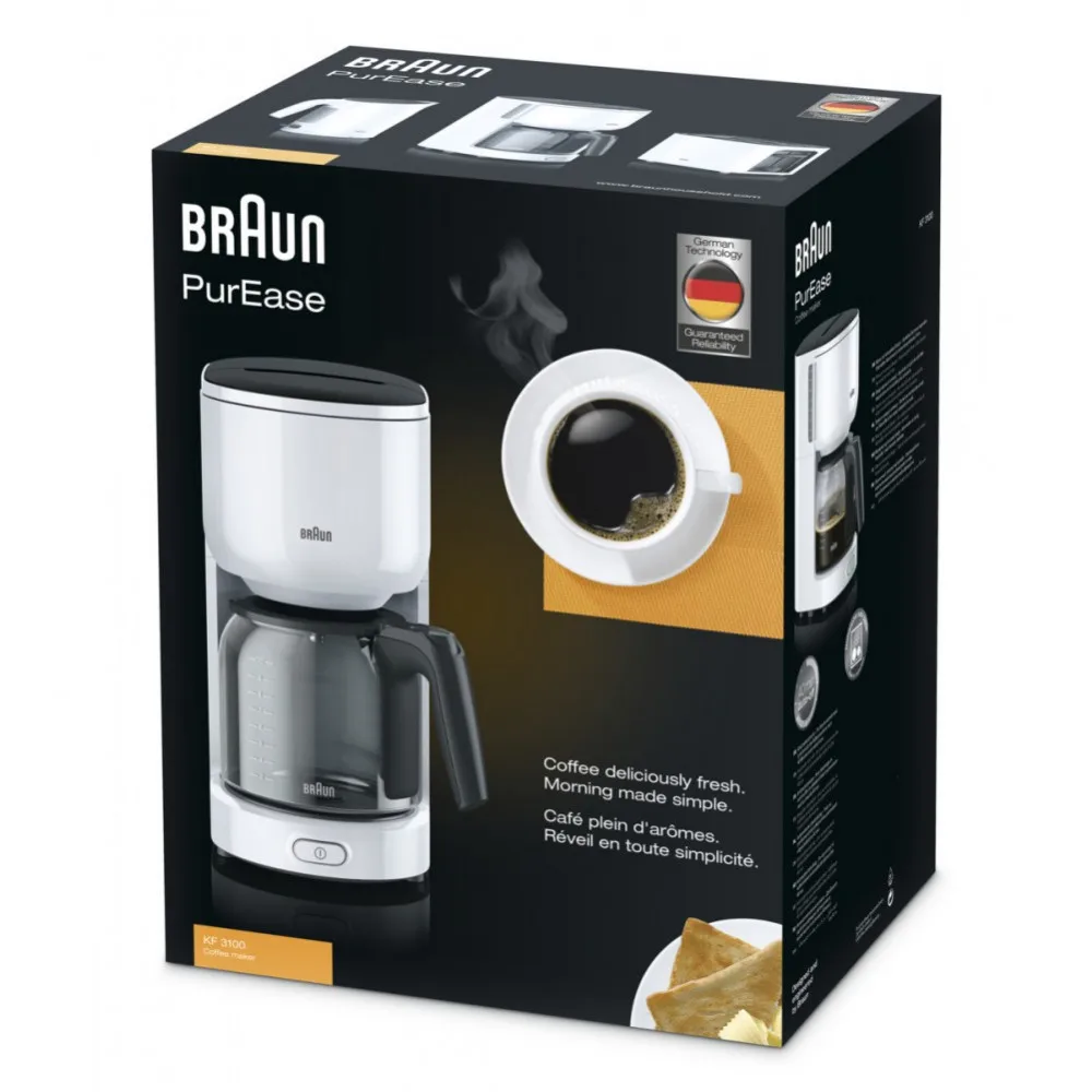 Кофеварка Braun KF 3100 WH|Кофеварки| |
