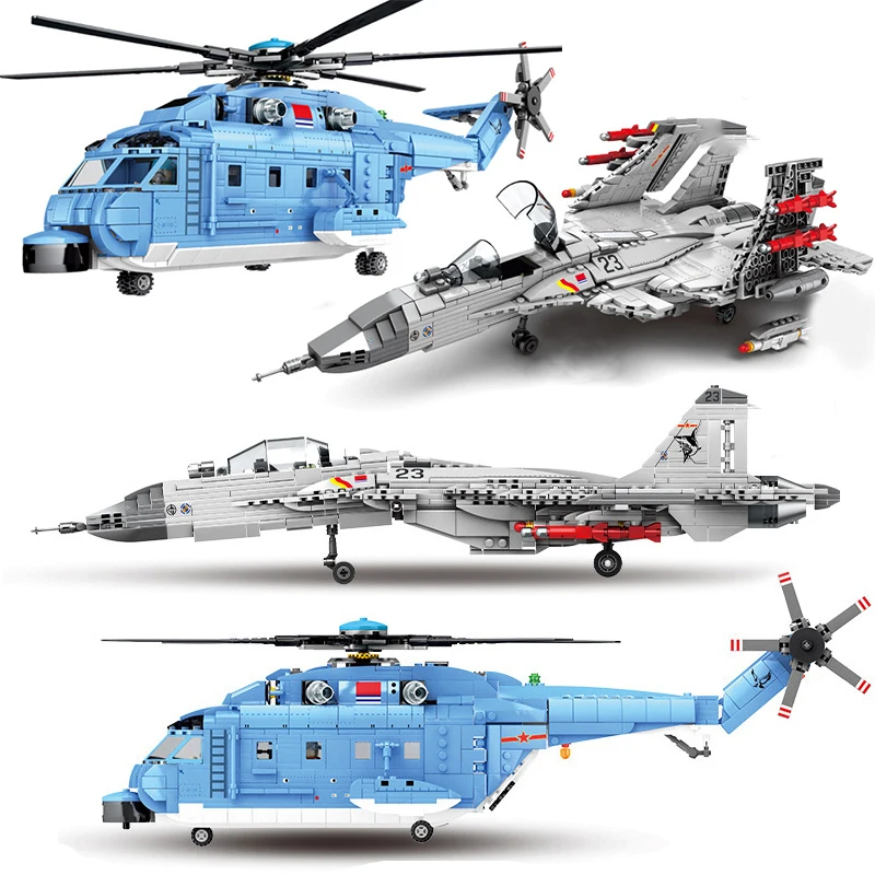 Самолет вертолеты самолет самолеты строительные блоки военный спецназ полиция