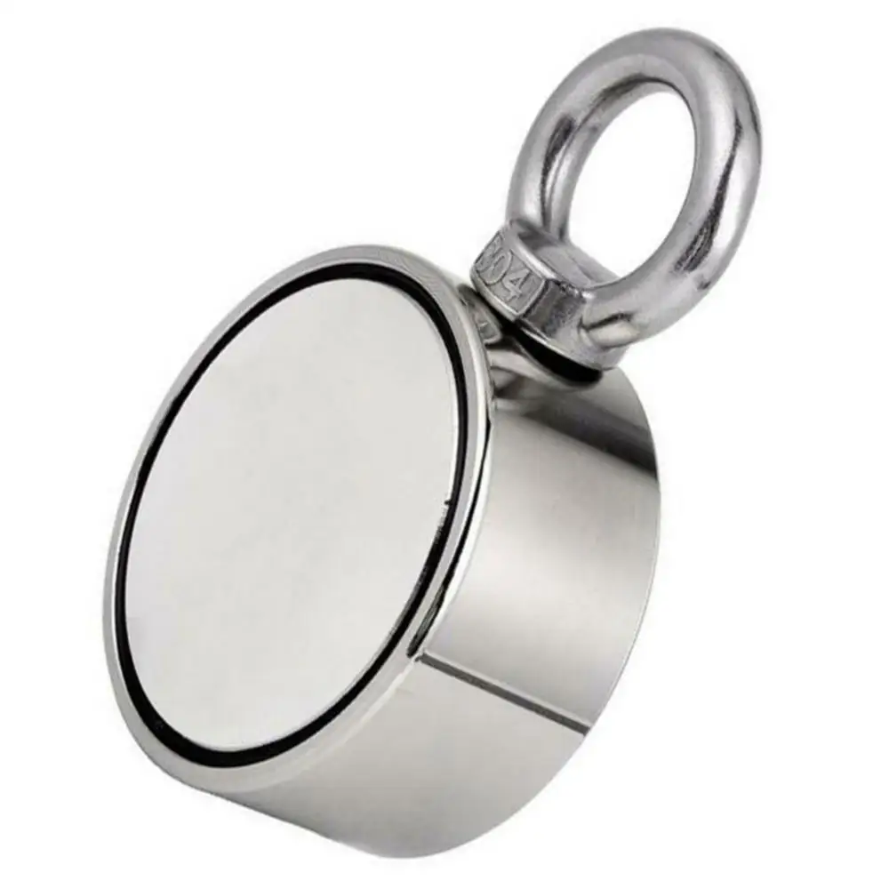 

D48/60/94mm Magnet Material Double Side Round Neodymium Eyebolt Salvage Fishing Magnet Equipment