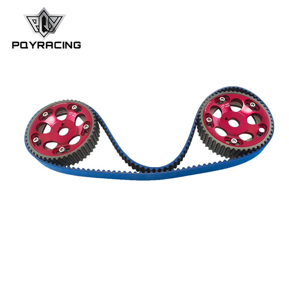 

PQY - HNBR Racing Timing Belt BLUE + Aluminum Cam Gear Red FOR 2JZ-GE and 2JZ-GTE Supra, GS300, IS300 PQY-TB1006B+6531R