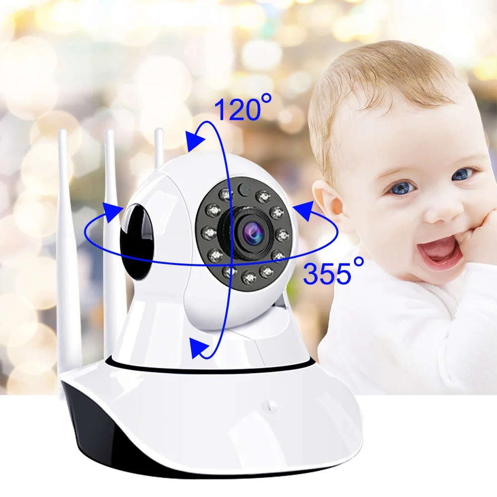 WiFi ip-камера 1080P HD домашняя Камера Безопасности 3 антенны беспроводное увеличение сигнала двухстороннее аудио ночное видение смарт-камера системы видеонаблюдения