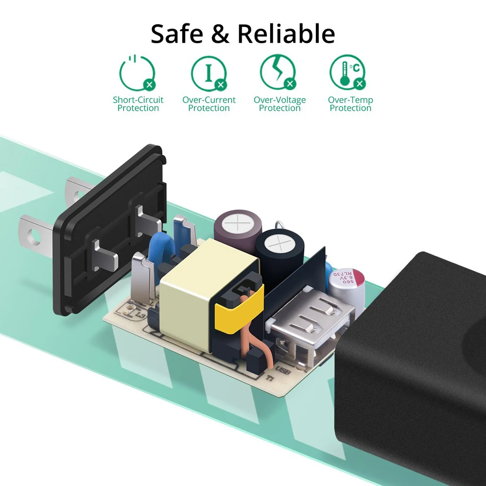 VIPATEY USB настенное зарядное устройство с европейской вилкой 5 В 2 А быстрое для