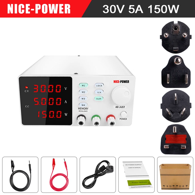 

Лабораторный источник питания постоянного тока NICE-POWER Программируемый с регулируемой памятью и стабилизатором напряжения 30 в