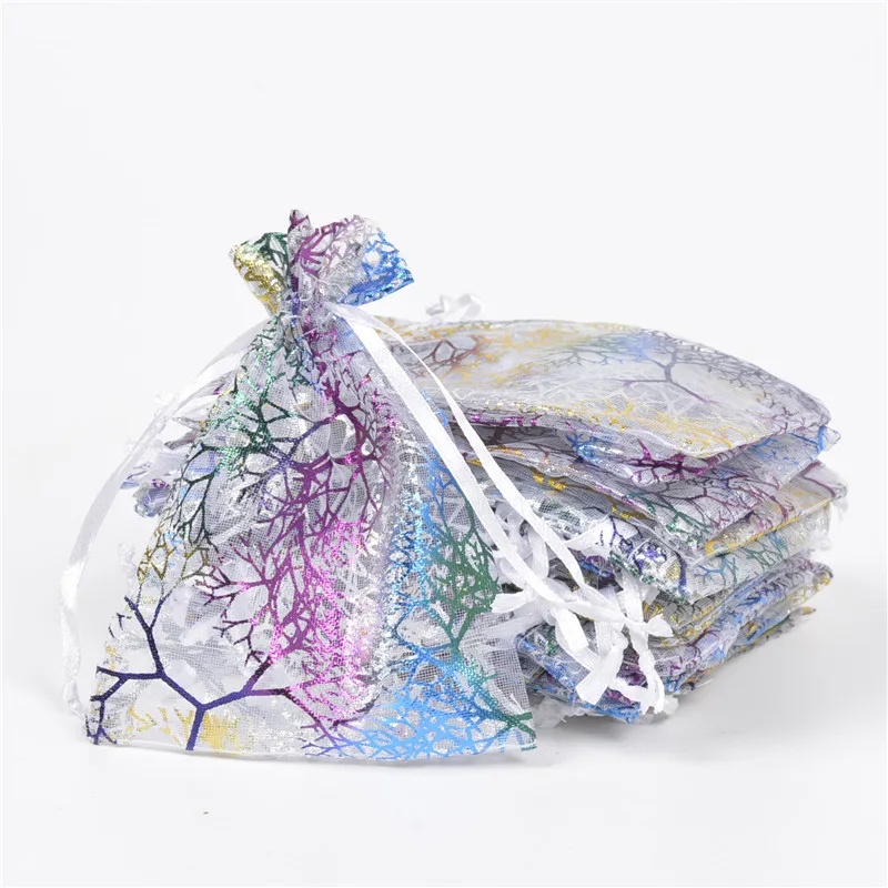50 шт. вечерние сумки в стиле русалки подарочные из органзы на шнурке для детей