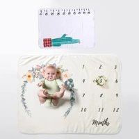 baby blanket soft flannel baby wrap growth milestone blanket infant receiving blankets newborn photography props accessories
