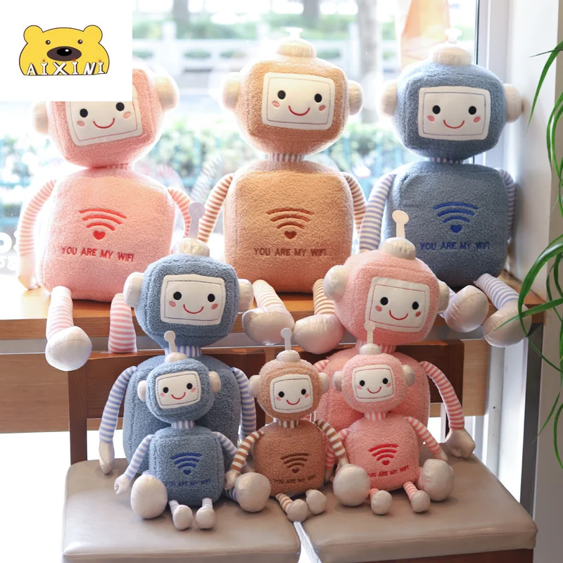 

Kawaii Robot Plush Soft Doll Creative Kids Toys Children's Room Decoration Hug Plush Toys Birthday Christmas Gift for Children