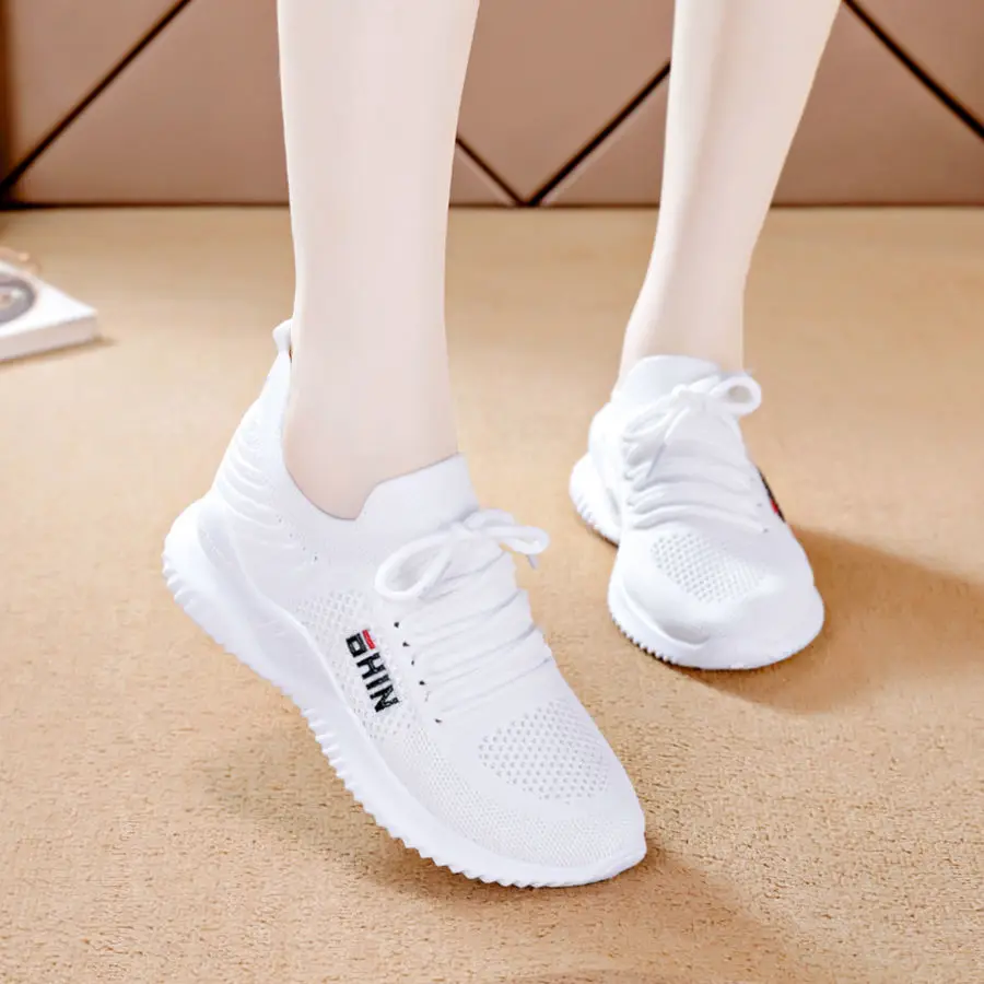 

Women's Sports Shoes New Running Ins Versatile Casual Shoes Summer Korean Spring Mesh Breathable White Shoes