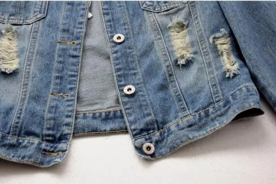 Женская джинсовая куртка в стиле Харадзюку осенняя Базовая из денима большие