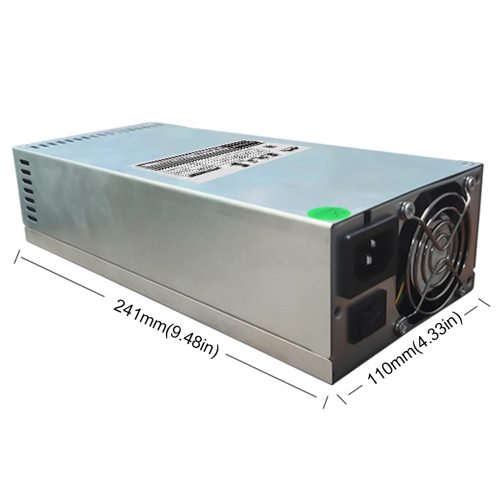 Блок питания для майнинга ETH 2000 Вт 2U одноканальный блок GPU с 10 * PCI 6Pin и вентилятором