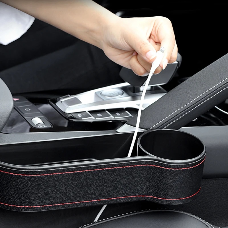 Кожаный шкатулка для хранения автомобильного сиденья автомобильный Органайзер