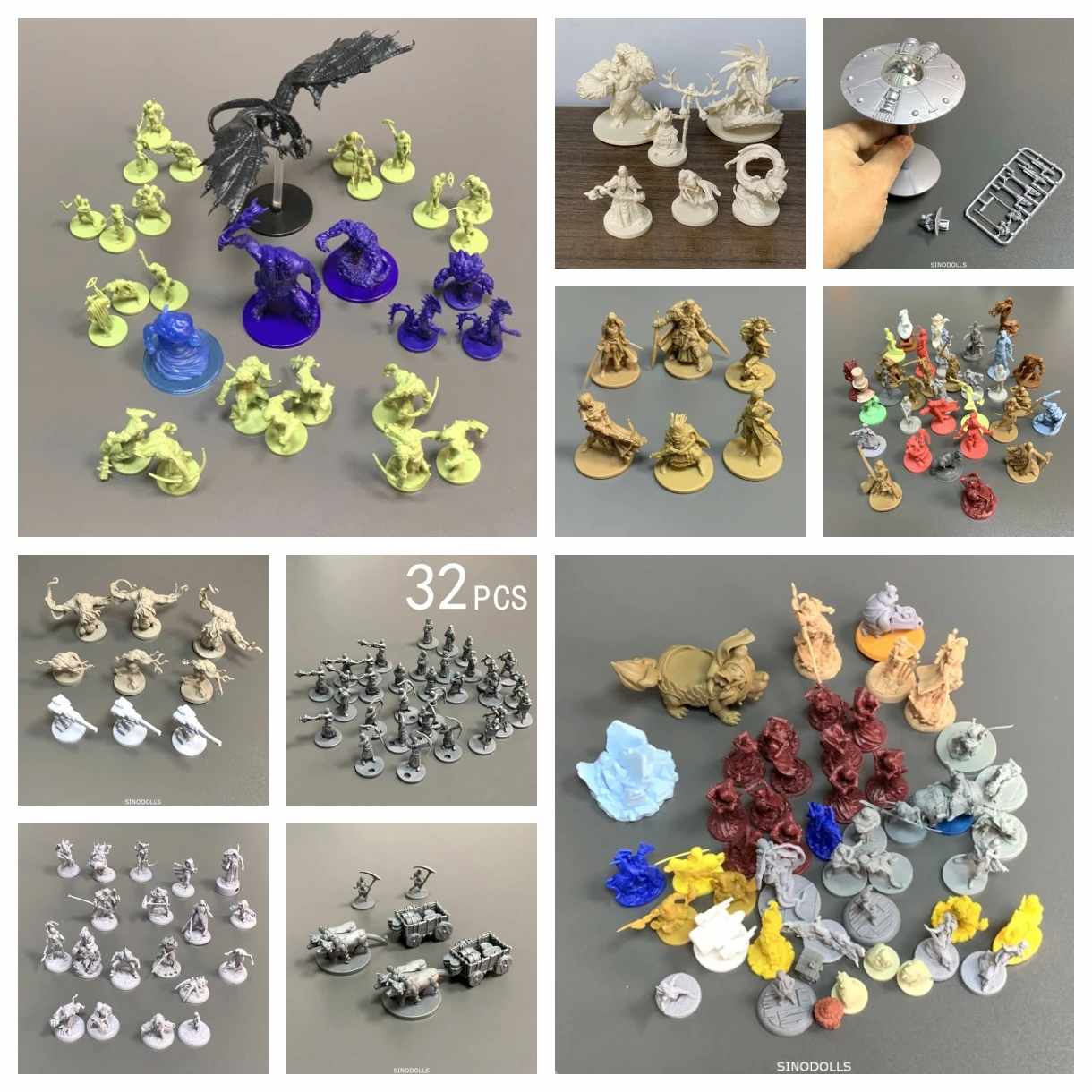 Различные настольные игры миниатюры зомби монстр воины фигурки спускающиеся