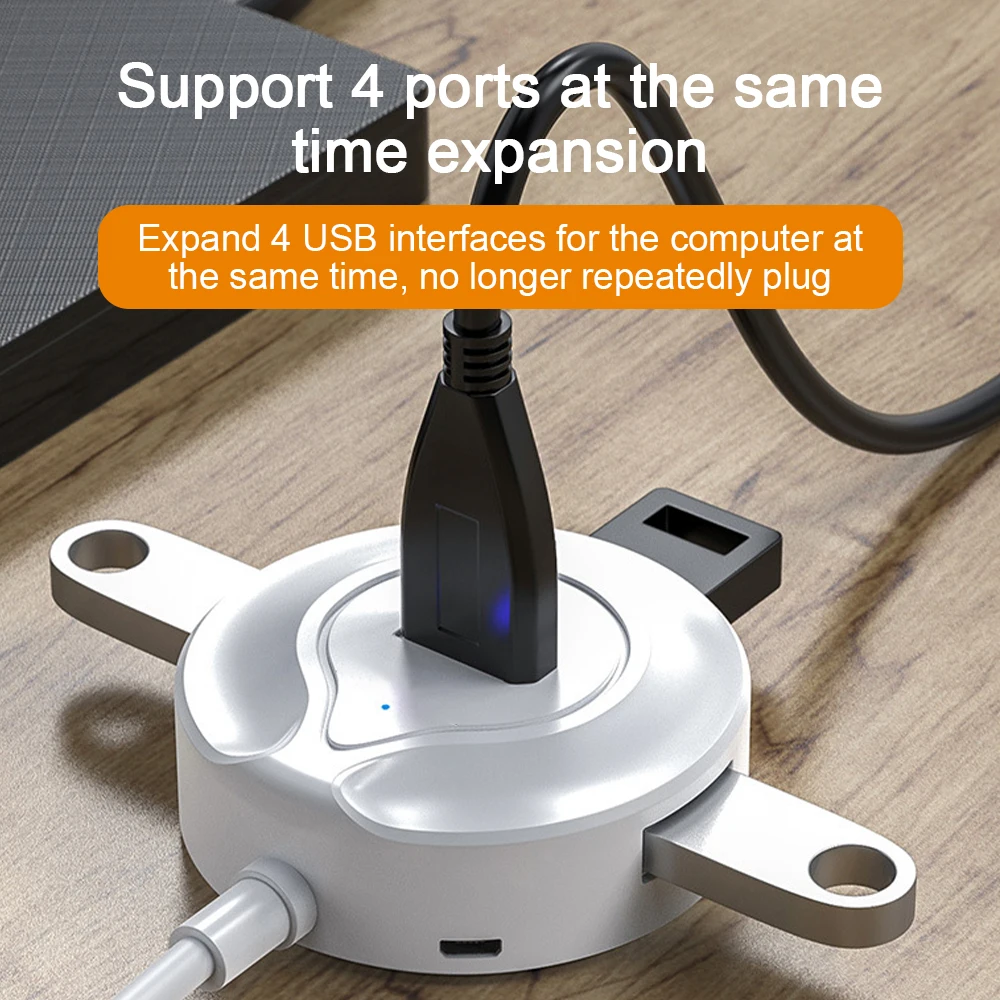 

USB 2.0 HUB Super Speed 4 Ports USB HUB Portable Charging Splitter For PC Laptop Notebooks Devices