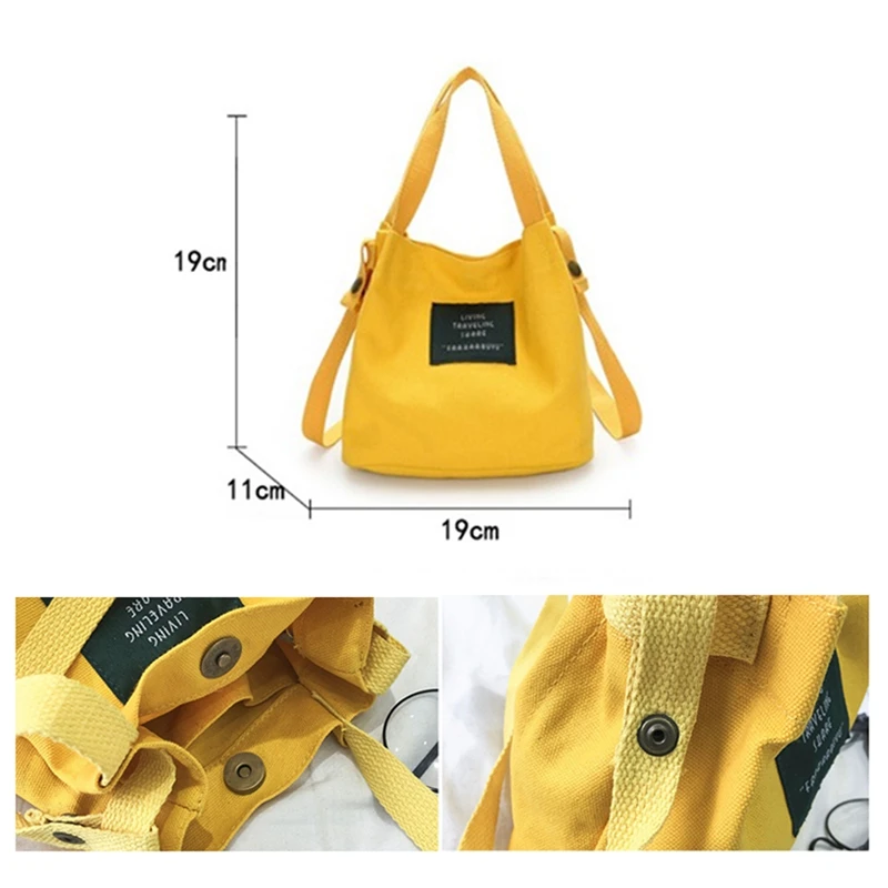 2 шт. модная женская Холщовая Сумка через плечо сумка-тоут милая дорожная сумка