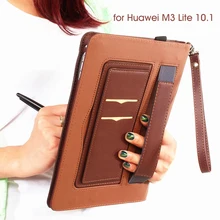 Hand Holder Case for Huawei MediaPad M3 Lite 10 10.1 BAH-W09 BAH-AL00 Tablet Funda PU Leather Cover Cases for Huawei M3 Lite 10