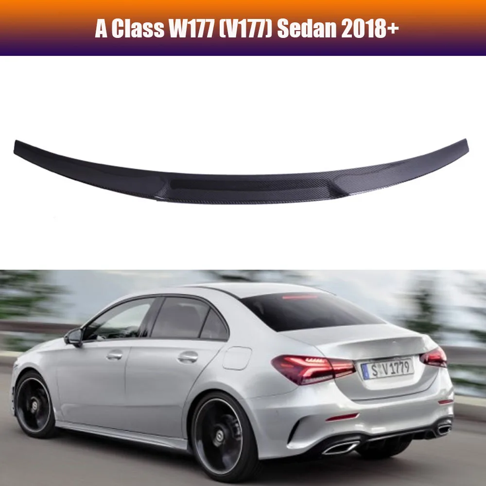 

Carbon Fiber CS Car Spoiler For Mercedes A-class W177 Sedan 2018+Modified Fixed Wind Wings Spoilers