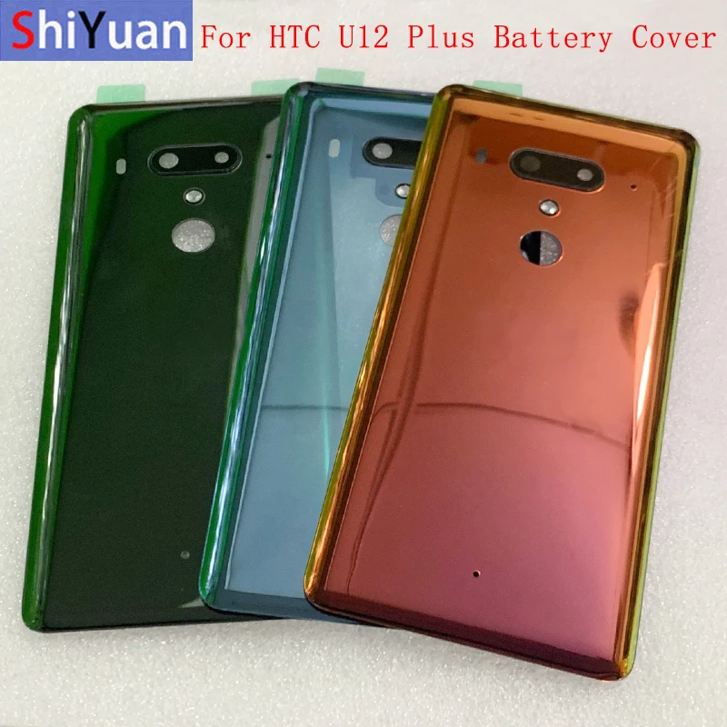 

Battery Cover Rear Door With Camera Lens+Flash Light+Logo For HTC U12 Plus U12+ Back Glass Cover Replacement