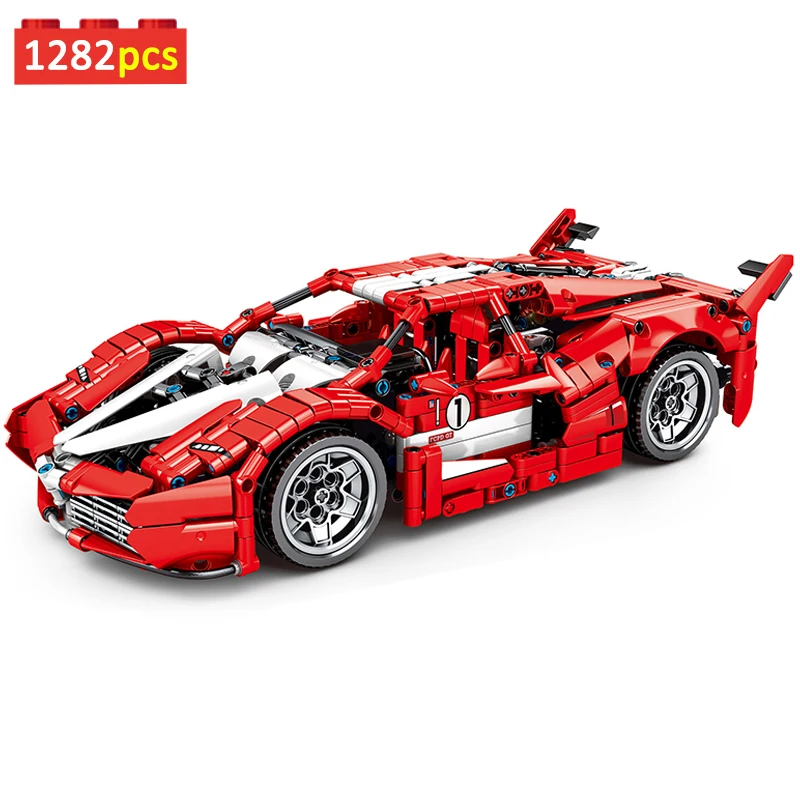 

Technical Series 1282pcs Super Racing Car FKK Model Building Blocks Creator City Racer Vehicle Speed Champion Bricks Toys Gifts