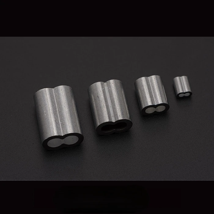 

10Pcs Double Hole 8-shaped Aluminum Sleeve Underwater Robot Cable Aluminum Chuck Zero Buoyancy Wire Aluminum Sleeve