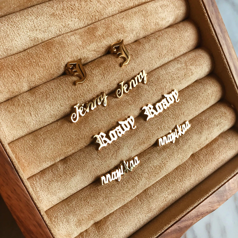 Серьги-гвоздики женские из нержавеющей стали ручной работы 1 пара | Украшения и