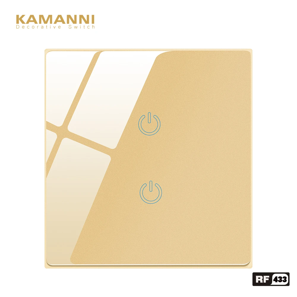 Kamanni выключатель сенсорный RF 433 Переключатель 220 в золотой/белый/серый/черный 4