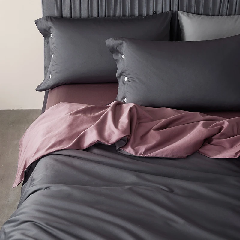 Комплект постельного белья из 4 предметов наволочка и пододеяльник египетского