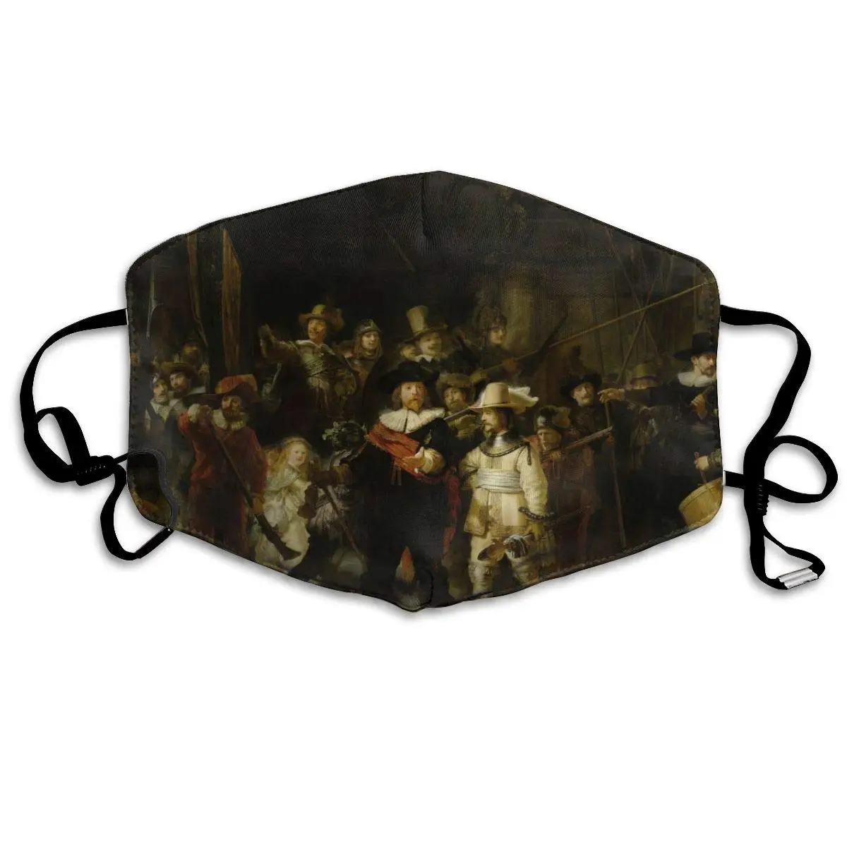 

Ночные часы Rembrandt, моющаяся многоразовая маска, хлопковая противопылевая маска на половину лица для детей, подростков, мужчин, женщин с