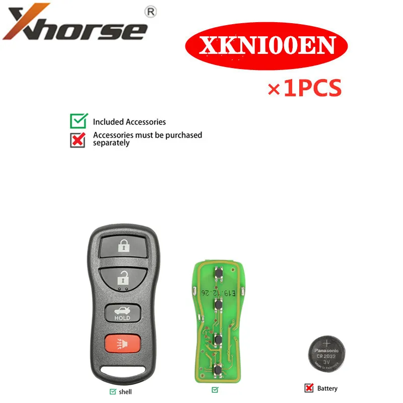 Пульт дистанционного управления Xhorse для Nissan 4 кнопки английская версия 1 шт. |